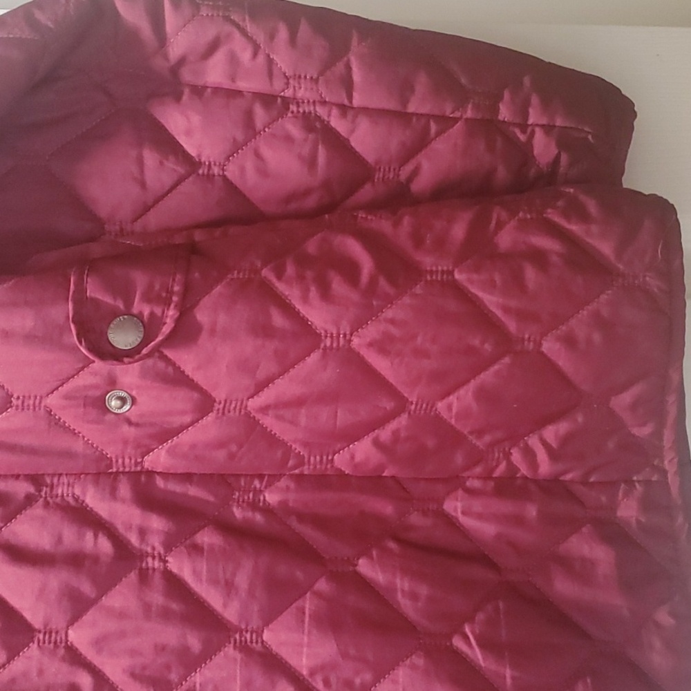 Eddie Bauer Jacket Womens Size XL X-large Quilted Jacket Burgundy - Picture 7 of 9